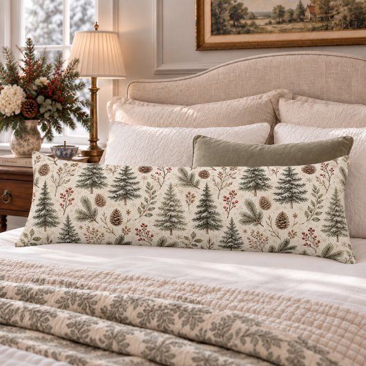 Coussins Longs Botanique forestière hivernale rustique