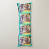 Coussins Longs Bouddha visage vert (Dos (Vertical))