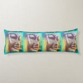 Coussins Longs Bouddha visage vert (Dos)