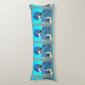Coussins Longs bouddhas bleus (Devant (Vertical))