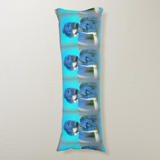 Coussins Longs bouddhas bleus (Devant (Vertical))