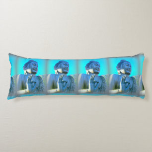 Coussins Longs bouddhas bleus