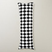Coussins Longs Bouffon noir et blanc Harlequin (Devant (Vertical))