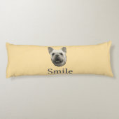 Coussins Longs Bouledogue Français Beige Sourire (Dos)