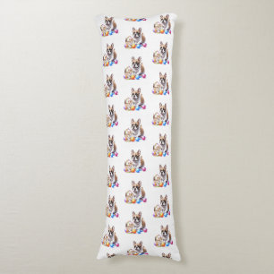 Coussins Longs Bouledogue français French Bulldog avec chat