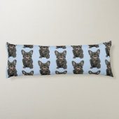 Coussins Longs Bouledogue Français Noir,  (Dos)