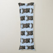 Coussins Longs Bouledogue Français Noir,  (Devant (Vertical))