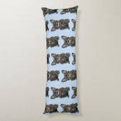 Coussins Longs Bouledogue Français Noir,  (Dos (Vertical))