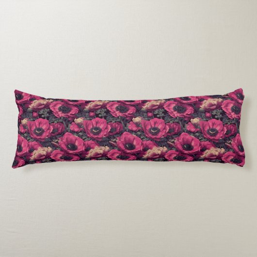 Coussins Longs Bouquet d'anémones Décoration de la maison Décorat (Devant)