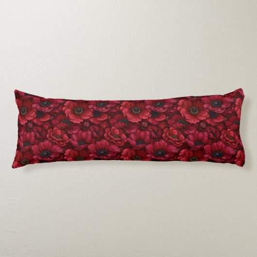 Coussins Longs Bouquet d'anémones Maternité unique et stylée (Devant)