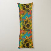 Coussins Longs Bouquet d'automne en bleu (Dos (Vertical))