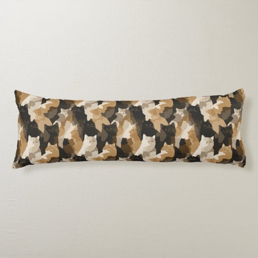Coussins Longs Bouquet de camouflage de chat décoration côtière v (Devant)