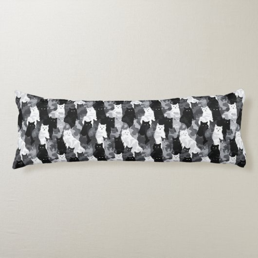 Coussins Longs Bouquet de camouflage de chat Décoration de chambr (Devant)