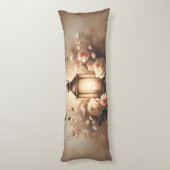 Coussins Longs Bouquet de lanterne rose Glow (Dos (Vertical))
