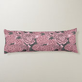 Coussins Longs Bouquet floral en rose (Dos)