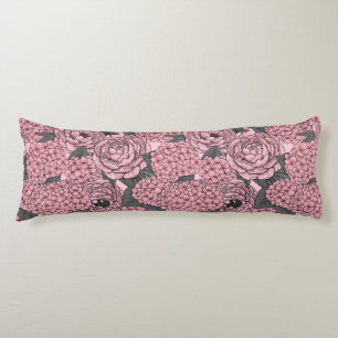 Coussins Longs Bouquet floral en rose