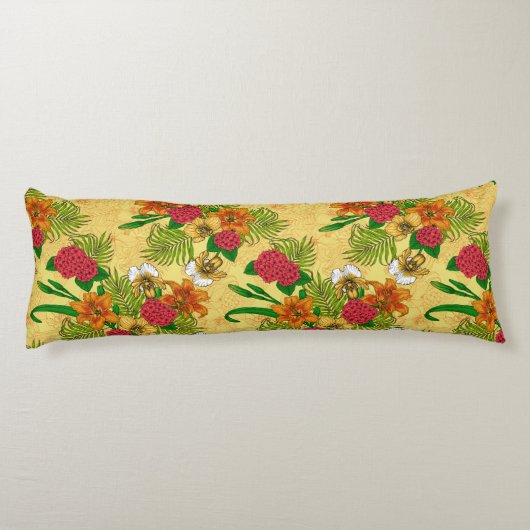 Coussins Longs Bouquet tropical (Dos)