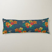 Coussins Longs Bouquet tropical et colibris (Dos)