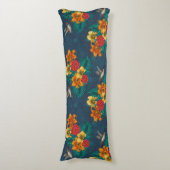 Coussins Longs Bouquet tropical et colibris (Devant (Vertical))