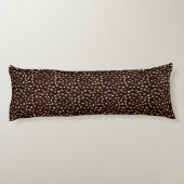 Coussins Longs Bourgogne et Or Série Léopard Design 8 (Dos)