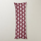 Coussins Longs Bourgogne Fleur de Lys (Dos (Vertical))