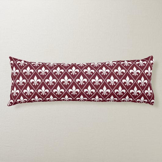 Coussins Longs Bourgogne Fleur de Lys (Devant)
