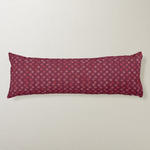 Coussins Longs Bourgogne, rose, rouge et pois de baie