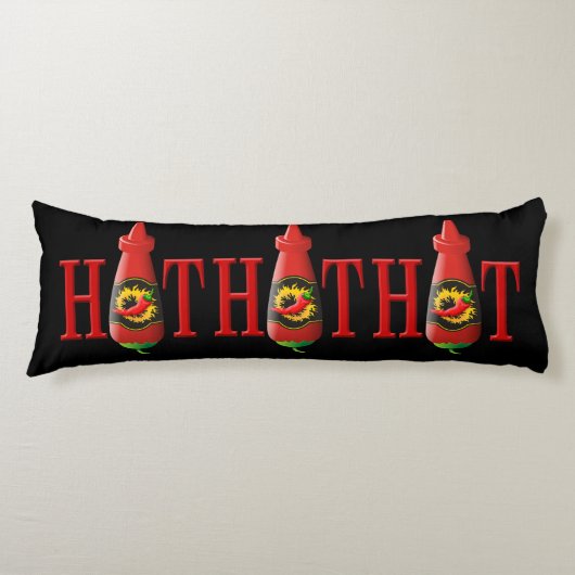 Coussins Longs Bouteille de sauce chaude (Devant)