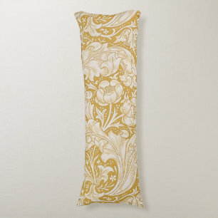 Coussins Longs Bouton de célibataire en or de William Morris Flor