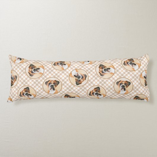 Coussins Longs Boxer Chien Fawn Peinture non découpée Oar Cute Ch (Devant)