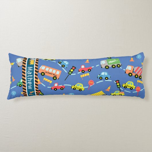 Coussins Longs Boys de transport bleu (Devant)