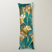 Coussins Longs Branche avec Feuilles d'or Ginko Biloba (Dos (Vertical))