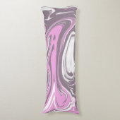 Coussins Longs Branché Cool Funky Rose Gris Blanc Marbré (devant Vertical)
