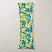 Coussins Longs Branches de citron bleu et jaune (Devant (Vertical))