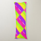 Coussins Longs Bright Neon Peinture Brush Strots | Grade A (devant Vertical)