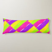 Coussins Longs Bright Neon Peinture Brush Strots | Grade A (Devant)