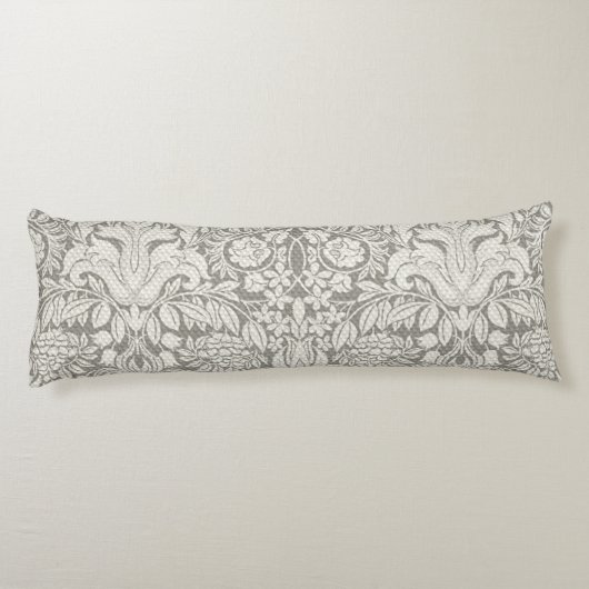 Coussins Longs brocade en dentelle blanche élégante (Dos)