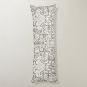 Coussins Longs brocade en dentelle blanche élégante (Dos (Vertical))