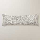Coussins Longs brocade en dentelle blanche élégante (Devant)
