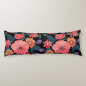 Coussins Longs Broche et fleurs violettes Impression corps Oreill (Dos)