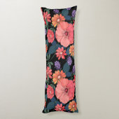 Coussins Longs Broche et fleurs violettes Impression corps Oreill (Dos (Vertical))