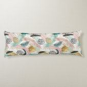 Coussins Longs Brosse botanique et Abstraite or (Dos)