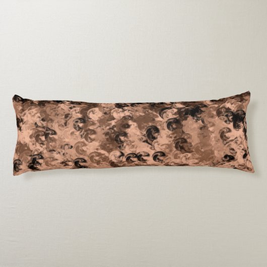 Coussins Longs Brown avec design Motif Abstrait noir (Dos)