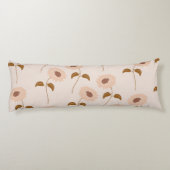 Coussins Longs Brown Beige Retro Y2K Hippie Motif de tournesol (Dos)