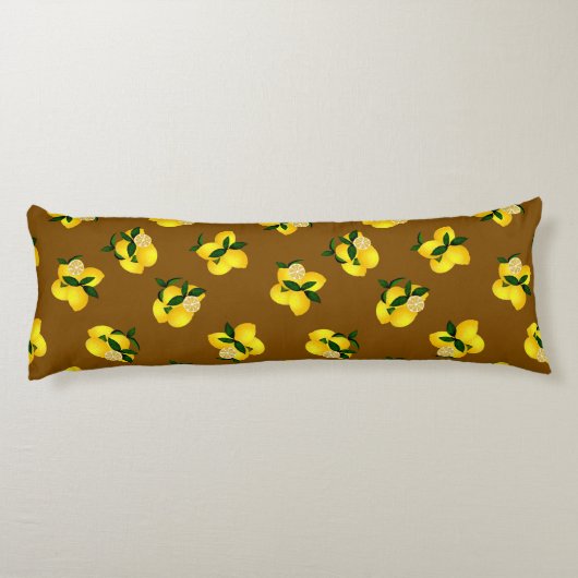 Coussins Longs Brown citron (Dos)