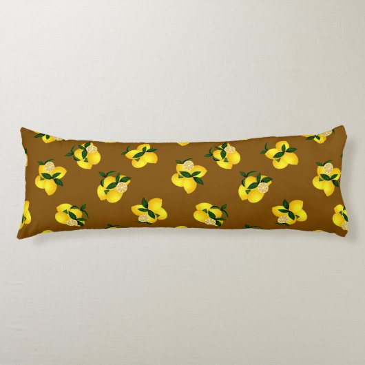 Coussins Longs Brown citron (Devant)