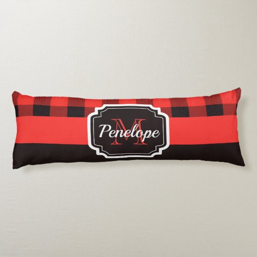 Coussins Longs Buffalo Plaid Motif (Dos)