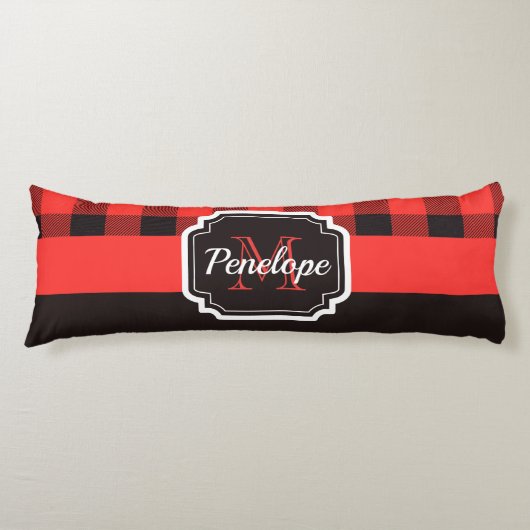 Coussins Longs Buffalo Plaid Motif (Devant)