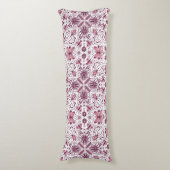 Coussins Longs Buissons, magenta foncé et rose sur blanc (Devant (Vertical))