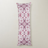 Coussins Longs Buissons, magenta foncé et rose sur blanc (Dos (Vertical))